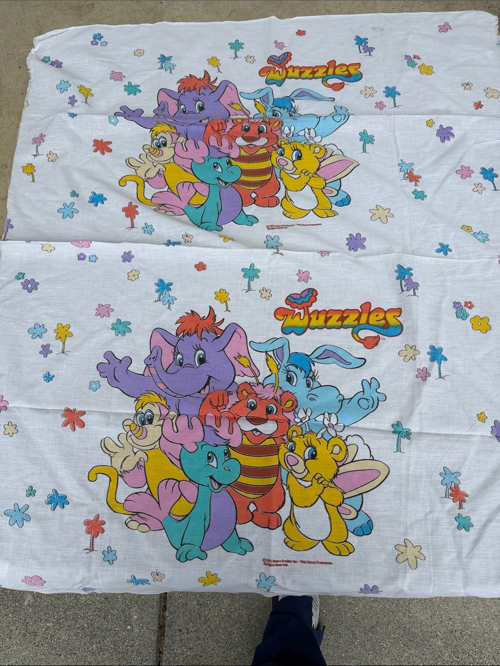 Wuzzles Vintage Character Print Cotton Panel fabric